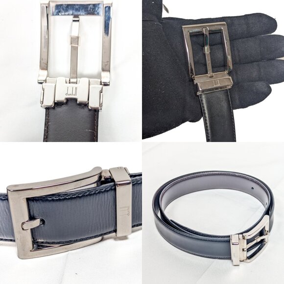 DUNHILL Reversible Men's Belt Black Brown - Size 40 - Picture 8 of 11